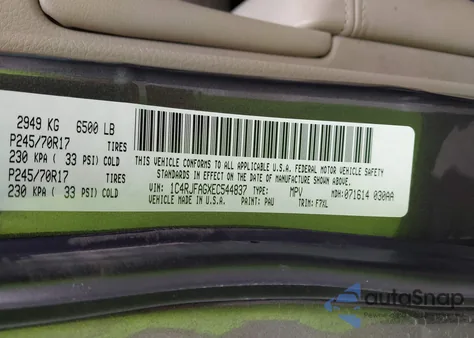 2014 Jeep Grand Cherokee Laredo from USA, damaged, VIN 1C4RJFAGXEC544837